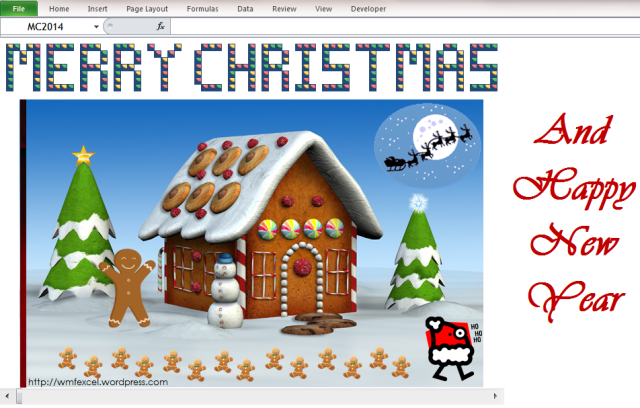 Excel Tips - Christmas Greetings 4