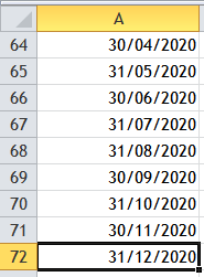 Excel Tips - Fill a series of month end dates 4
