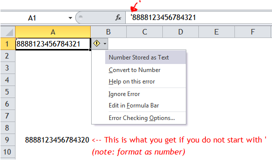 Excel Tips - Issues with 15 significant digits 1.1