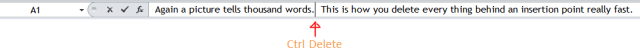 Excel Tips - Control Delete 1
