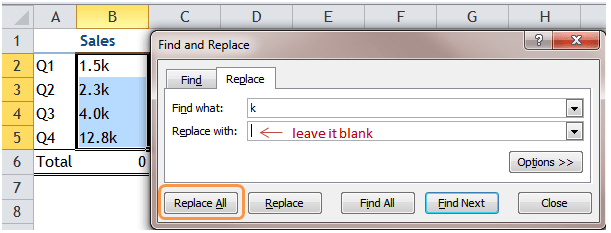 Excel Tip - Sum with Text 1
