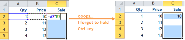 Excel Tips - Ctrl D to fill Down 1