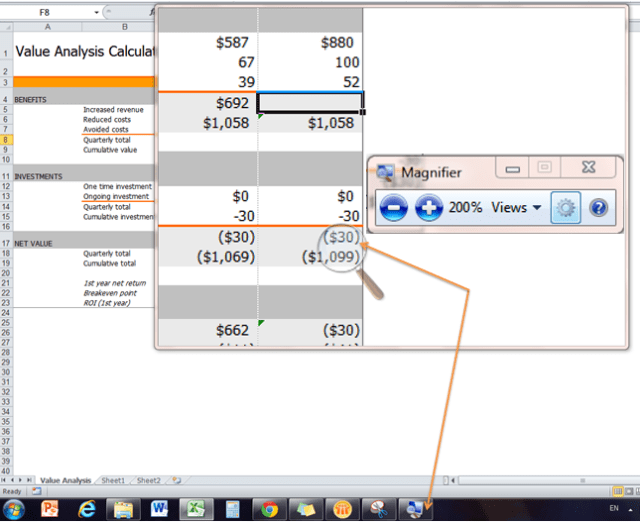 Interesting Magnifier in Windows 7 wmfexcel