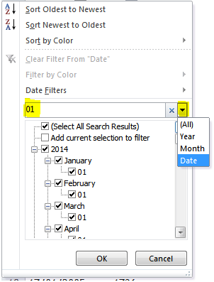 Excel Tips - To filter a particular date ignoring years 3