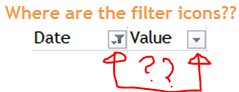 Excel Tips - Where is the filter icon 2