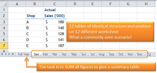 Excel Tips - Using Wildcard in referencing cell on other sheets 1