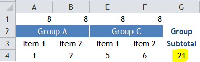 Excel Tips - SUM visible columns 3
