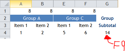 Excel Tips - SUM visible columns 4