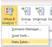 Excel Tip - Be careful with Data Table 1