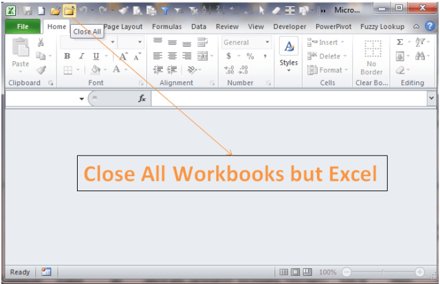 Excel Tips - F4 (close workbook)1