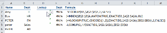 Excel Tips - case sensitive lookup.gif