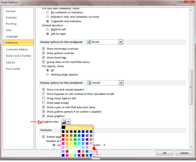 Excel Tips -Gridline color3