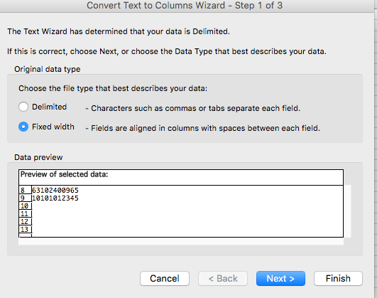 Excel Tips - Text to Columns