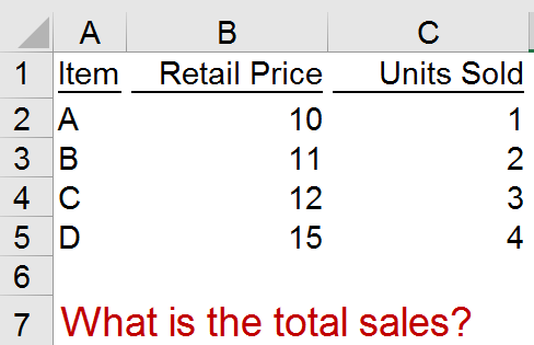 Excel Tips - SUMPRODUCT basic 1