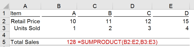 Excel Tips - SUMPRODUCT basic 7