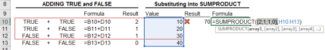 Excel Tip - The amazing SUMPRODUCT 2.1