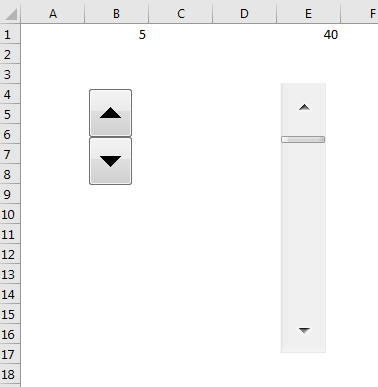 Excel TIps - Form Controls Spin Scroll.gif