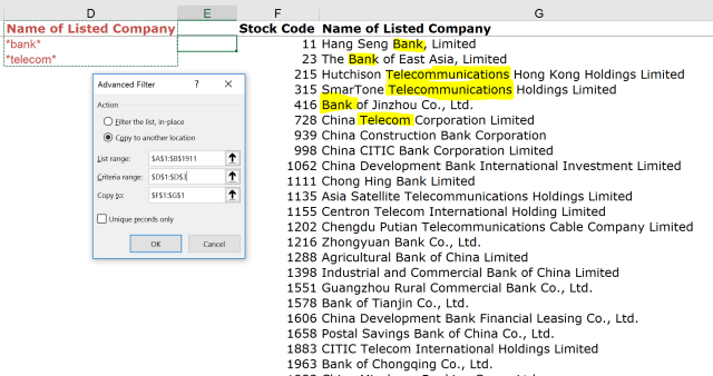 Excel Tips - Advanced Filter 6