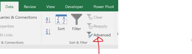 Excel Tips - Advanced Filter