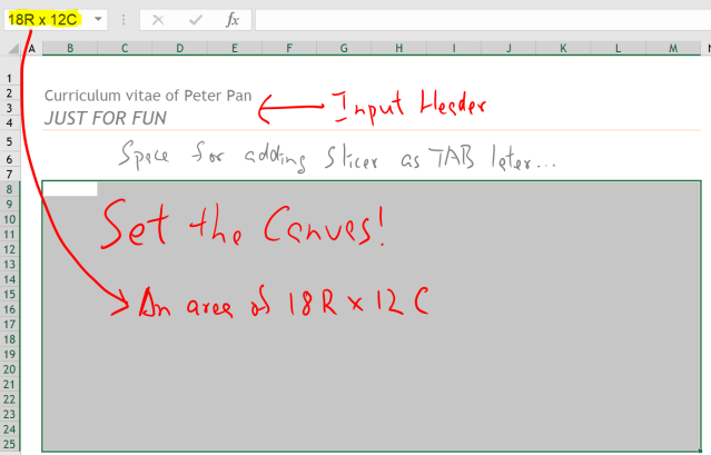 Excel Tips - Interactive CV (just for fun) 2