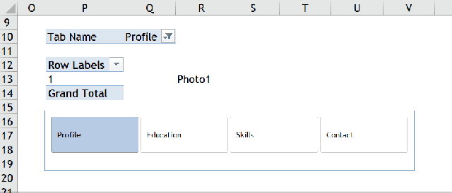 Excel Tips - Interactive CV (just for fun) 4