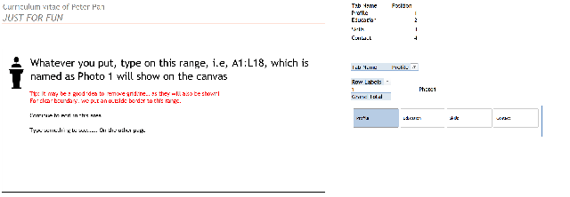 Excel Tips - Interactive CV (just for fun) 5.gif