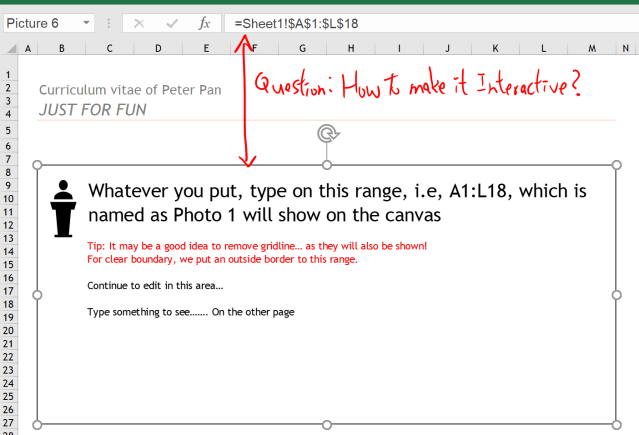 Excel Tips - Interactive CV (just for fun) 6.PNG
