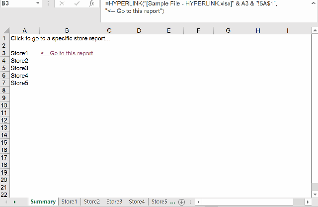 Excel Tips -HYPERLINK