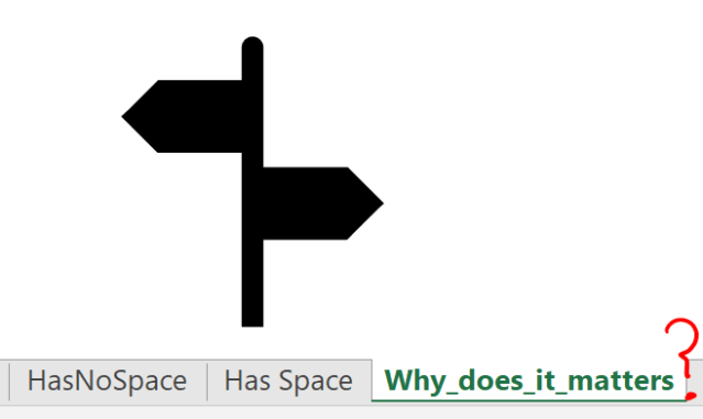 Excel Tips - Space in worksheet name
