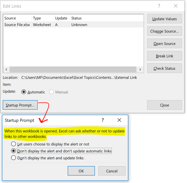Excel Tip - Hide and Seek External Links9