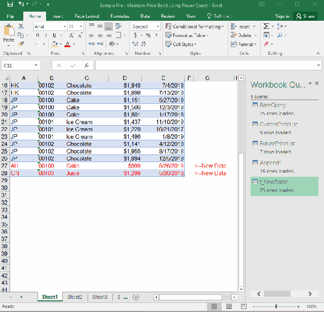 Excel Tip - Price Book with PQ9.1