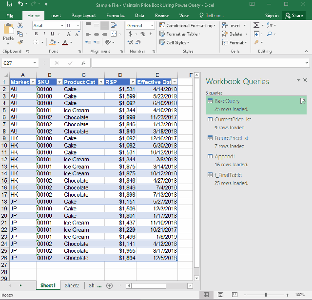 Excel Tip - Price Book with PQ9