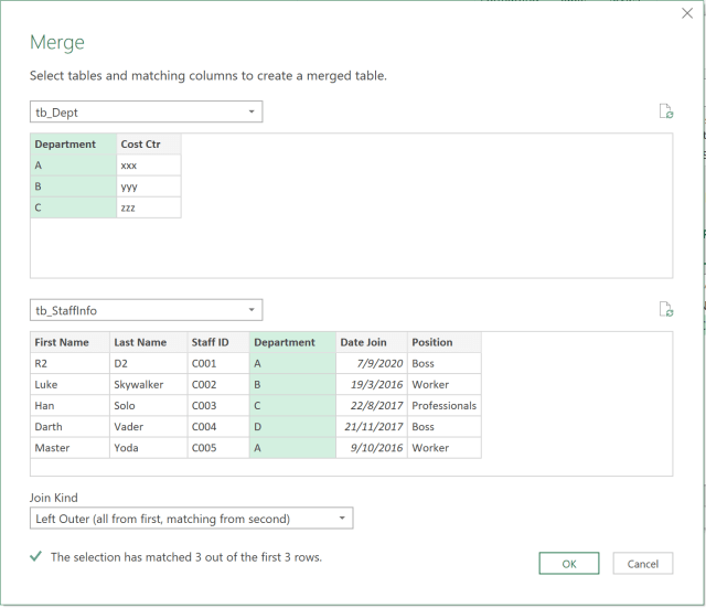 Excel Tip - Complicated vlookup with PQ6.1