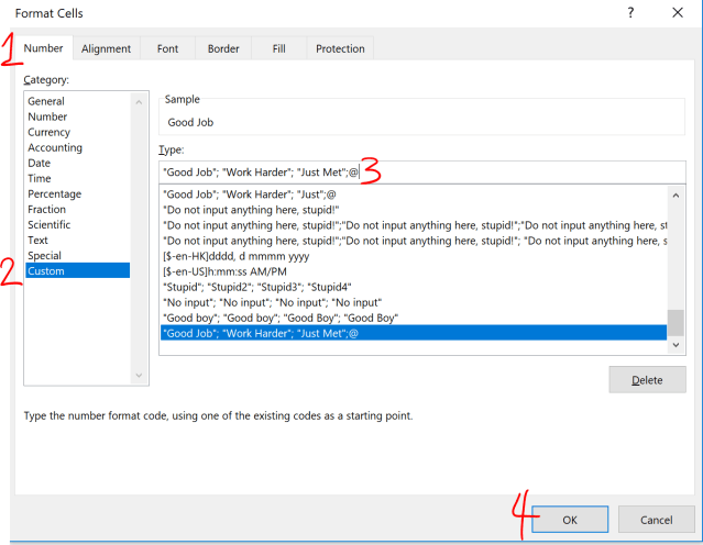 Excel Tip - Turn Numbers into Descriptives1