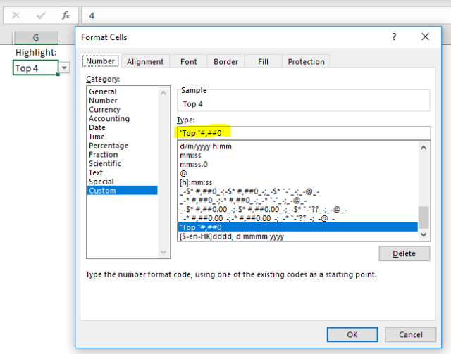 Excel Tips - Highlight Top X with drop down 11