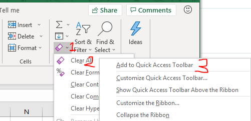 Excel Tips - Shortcuts customization in QAT2