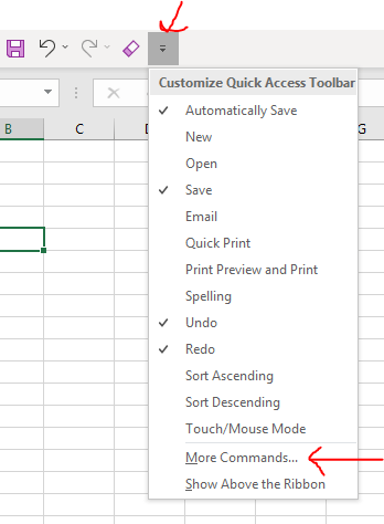Excel Tips - Shortcuts customization in QAT4