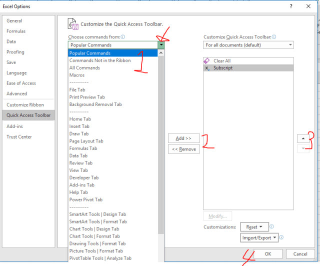 Excel Tips - Shortcuts customization in QAT5
