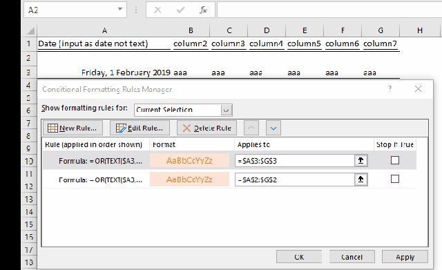 excel tip - highlight weekends and ph_part2.4