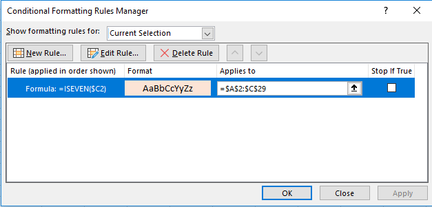 Excel Tip - CF to make color bands1