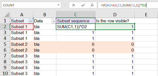 Excel Tip - CF to make color bands4