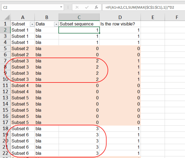 Excel Tip - CF to make color bands6
