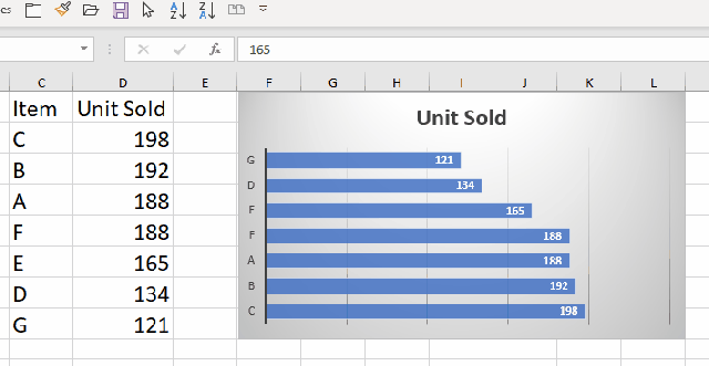Excel Tip - Sort bar chart