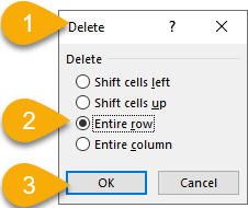 Excel Tip - Delete rows with empty cells 3