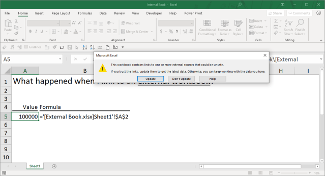 Excel Tip - External links4