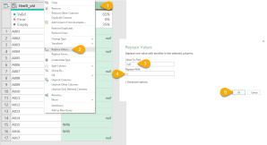 How to replace value with a value from another column in Power Query ...