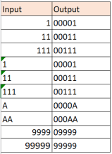 Pad a column to fixed length with #Excel formula | wmfexcel